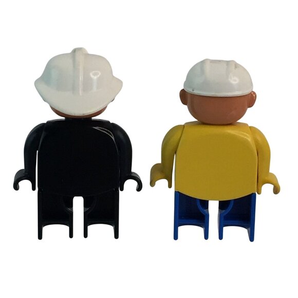 Vintage Lego Duplo Figure Lot of 10 People Firefighter Construction Western - Picture 5 of 9